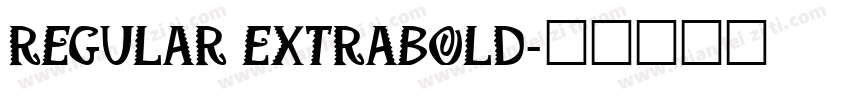 REGULAR EXTRABOLD字体转换